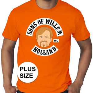 Grote maten Sons of Willem oranje shirt heren