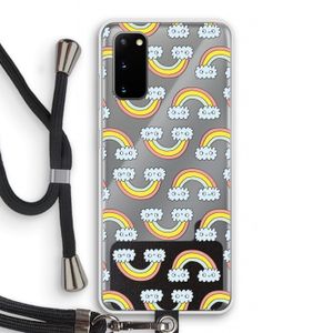 Regenboog: Samsung Galaxy S20 Transparant Hoesje met koord