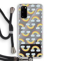 Regenboog: Samsung Galaxy S20 Transparant Hoesje met koord