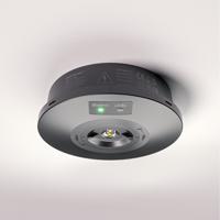 HOFTRONIC™ Fuga - LED Noodverlichting Opbouwspot Rond - Zwart - 1,6 Watt 270 Lumen - IP65 waterdicht - Testknop - Verwisselbare Lens - 6500K Daglichtwit Licht
