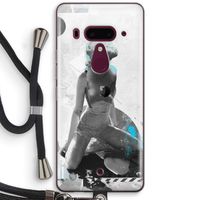 I will not feel a thing: HTC U12+ Transparant Hoesje met koord