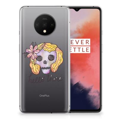 Silicone Back Case OnePlus 7T Boho Skull Silicone Back Case OnePlus 7T Boho Skull