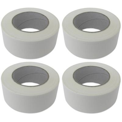 Ducttape rol - 4x - wit - 50mm x 50 meter - klussentape - stevig plakband