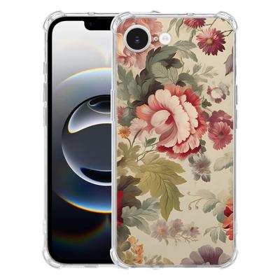 Apple iPhone 16e Hoesje - Bloemen TPU Antishock