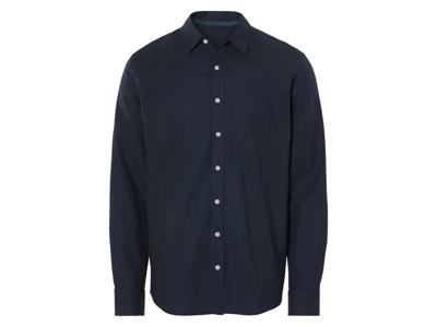 LIVERGY Heren overhemd (Marineblauw, XL)