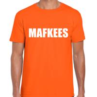 Verkleed T-shirt voor heren - MAFKEES - oranje - carnaval / foute party