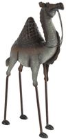beeld Dromedaris 61 cm staal donkergrijs - thumbnail