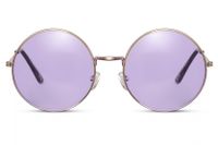 CWI zonnebril rond volledig omrand cat. 3 goud/paars - thumbnail