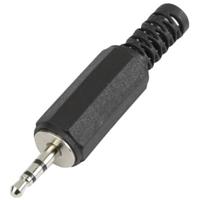 TRU COMPONENTS 1572330 Jackplug 2.5 mm Stekker, recht Aantal polen: 3 Stereo Zwart 1 stuk(s)