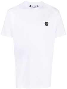 Philipp Plein t-shirt en coton à patch logo - Blanc