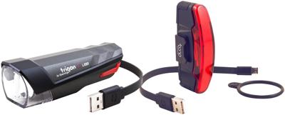 Spanninga trigon 25 set ii voor+achter usb + bh29 999192