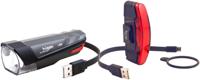 Spanninga trigon 25 set ii voor+achter usb + bh29 999192