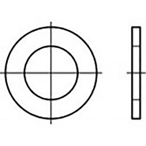 Onderlegring 19 mm 30 mm Staal Verzinkt 500 stuk(s) TOOLCRAFT TO-6854694