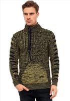 RustyNeal - Heren Hoodie Trui - Geel - Modernfit - Gebreid