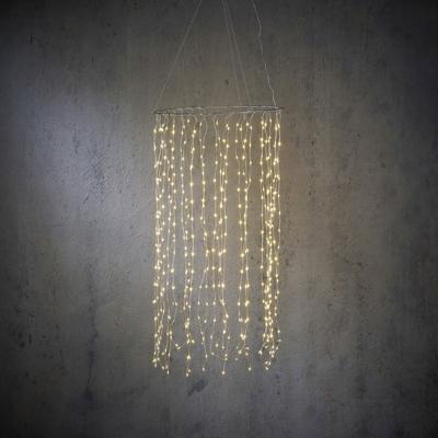 Kroonluchter zilver klassiek wit 480L IP44 adapter included en timer h100xd50cm - Luca
