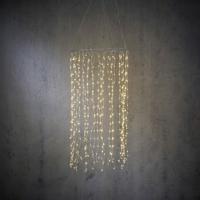 Kroonluchter zilver klassiek wit 480L IP44 adapter included en timer h100xd50cm - Luca