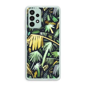 Tropical Palms Dark: Samsung Galaxy A52s 5G Transparant Hoesje