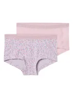 Name it meisjes hipster 2-pak - Lilac Dots - Paarse - roze meisjes onderbroeken katoen