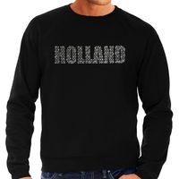 Glitter Holland sweater zwart rhinestone steentjes voor heren Nederland supporter EK/ WK