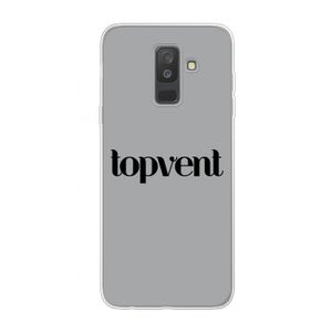Topvent Grijs Zwart: Samsung Galaxy A6 Plus (2018) Transparant Hoesje
