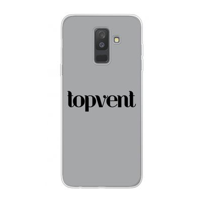 Topvent Grijs Zwart: Samsung Galaxy A6 Plus (2018) Transparant Hoesje