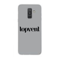 Topvent Grijs Zwart: Samsung Galaxy A6 Plus (2018) Transparant Hoesje