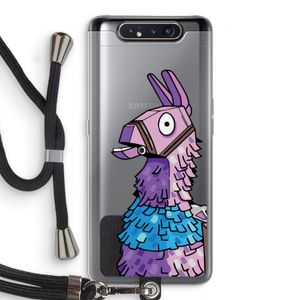 Lama: Samsung Galaxy A80 Transparant Hoesje met koord
