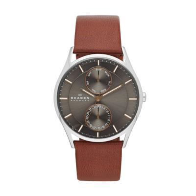 Horlogeband Skagen SKW6086 / 2371605 / 23xxxx Leder Bruin 22mm