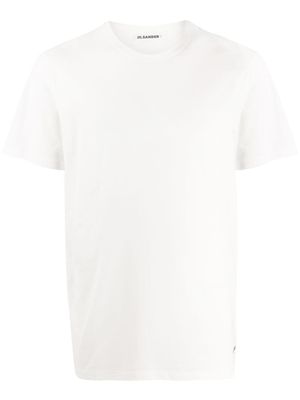 Jil Sander t-shirt à logo brodé - Blanc