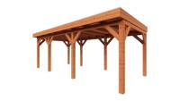 Trendhout plat dak traditioneel overkapping 675x335x260 cm geschaafd Douglashout - zaag- en bouwpakket- Plat dak- - Trendhout