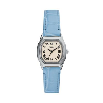 Horlogeband Fossil ES5405 Leder Blauw 16mm