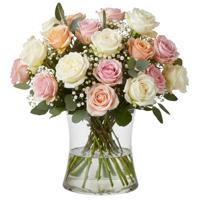 Hakbijl Glass Bloemenvaas / boeket vaas - transparant glas - 15 x 15 cm