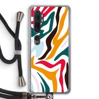 Colored Zebra: Xiaomi Mi Note 10 Transparant Hoesje met koord