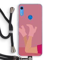 Pink boots: Huawei Y6s Transparant Hoesje met koord