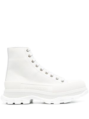 Alexander McQueen bottines Tread Slick - Blanc