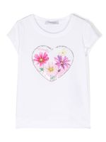 Monnalisa t-shirt brodé de sequins - Blanc - thumbnail