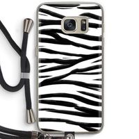 Zebra pattern: Samsung Galaxy S7 Transparant Hoesje met koord