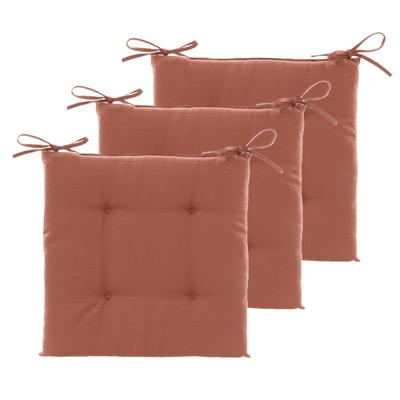 Hespiride Stoelkussen Altea - 3x - 40 x 40 cm - terracotta - polyester - tuinkussen