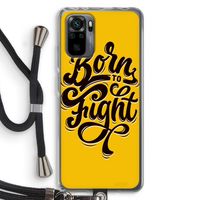 Born to Fight: Xiaomi Redmi Note 10 Pro Transparant Hoesje met koord