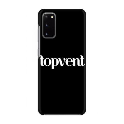 Topvent Zwart: Volledig geprint Samsung Galaxy S20 Hoesje