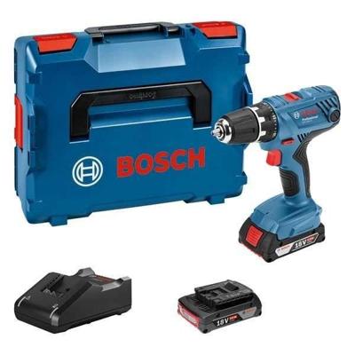 Boorschroevendraaier BOSCH PROFESSIONAL GSR 18V-21 + 2 accu's 2,0Ah + GAL 18V-40 L-BOXX