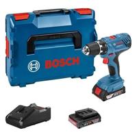 Boorschroevendraaier BOSCH PROFESSIONAL GSR 18V-21 + 2 accu's 2,0Ah + GAL 18V-40 L-BOXX