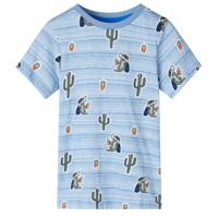 VidaXL Kindershirt 128 gemengd blauw