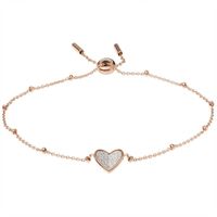 Fossil JF03647791 armband Schakelarmband Hearts & Love Vrouw Roestvrijstaal - thumbnail