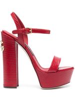 Dolce & Gabbana sandales Keira 105 mm à plateforme - Rouge