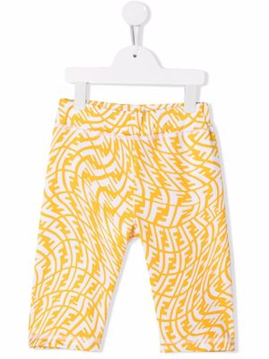 Fendi Kids short à motif FF-Vertigo - Blanc