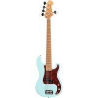 Fazley Sunset Series Piranha 5 Sky Blue 5-snarige elektrische basgitaar met gigbag