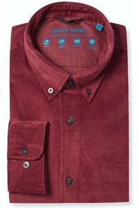 Pierre Cardin Modern Fit Overhemd rood, Effen