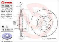 Remschijf BREMBO, Remschijftype: Binnen geventileerd, u.a. für Saab, Vauxhall, Opel