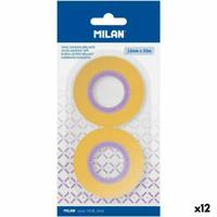 Plakbandset Milan Geel 12 mm x 33 m 2 Onderdelen (12 Stuks)